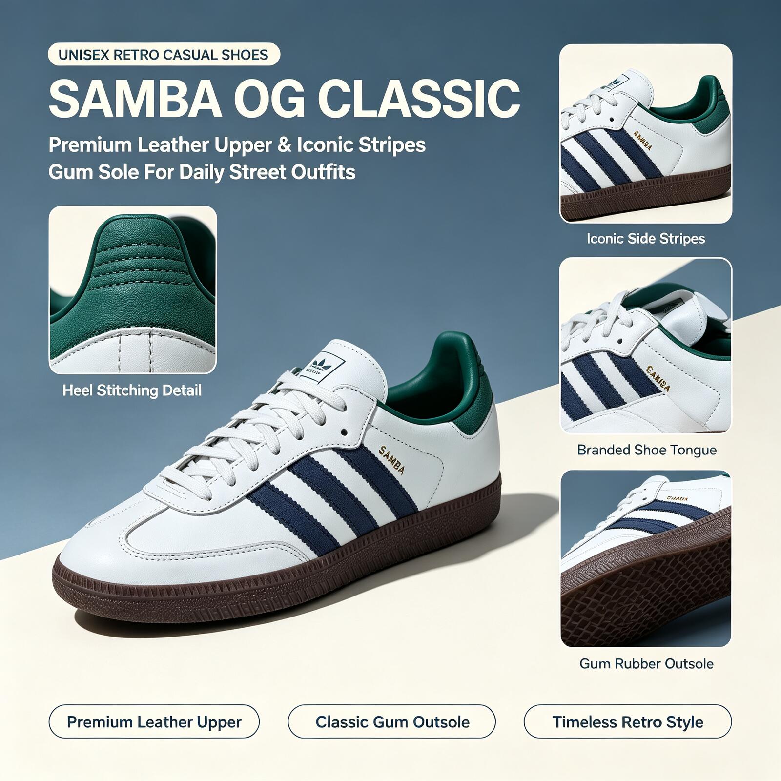 Official Adidas Genuine SAMBA  - Adidas Shoes Samba 评论和价格